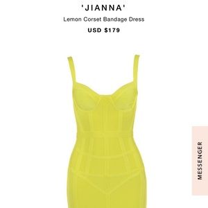 lemon house of CB bandage dress